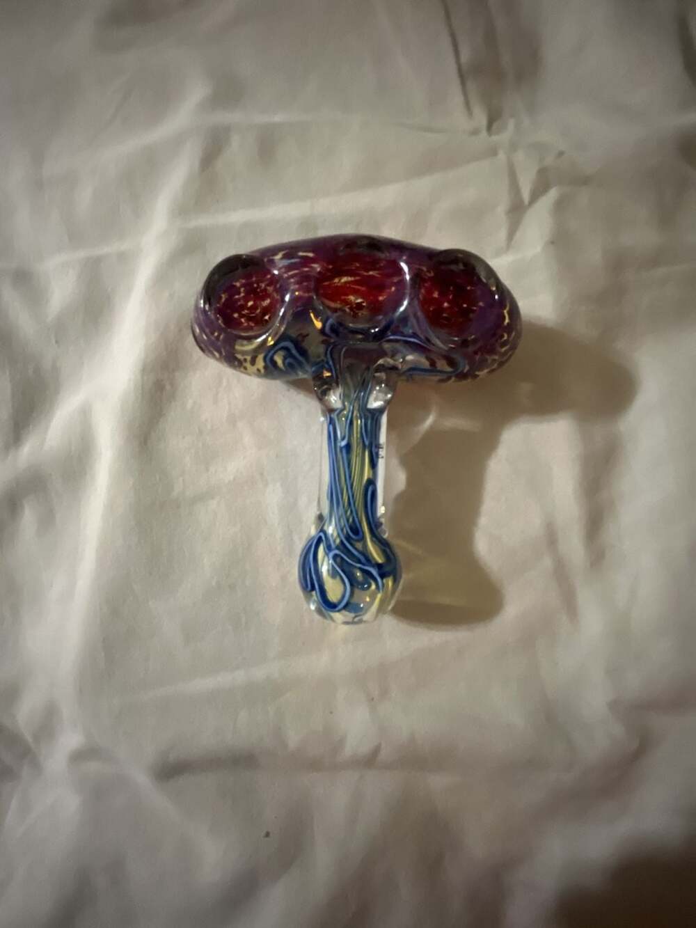 Artisan Silver Fume Glass Swirl Hand Piece